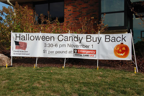 Halloween Candy Buy Back banner designed by Catena Creations