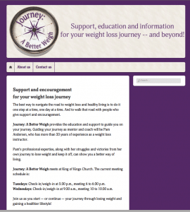 Journey: A Better Weigh home page