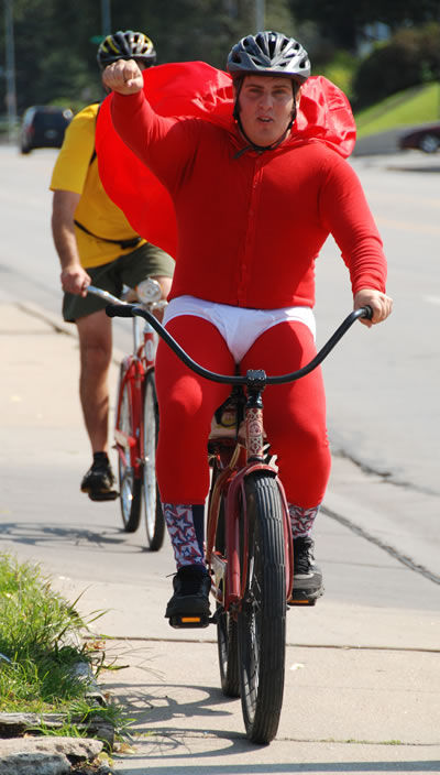 Captain Underpants at the 2014 Super Cruiser Ride