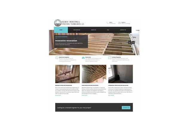 Basement Engineering website by Theresa Cassiday