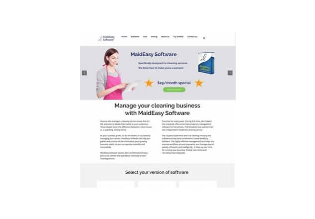 Maideasy Software website by Theresa Cassiday